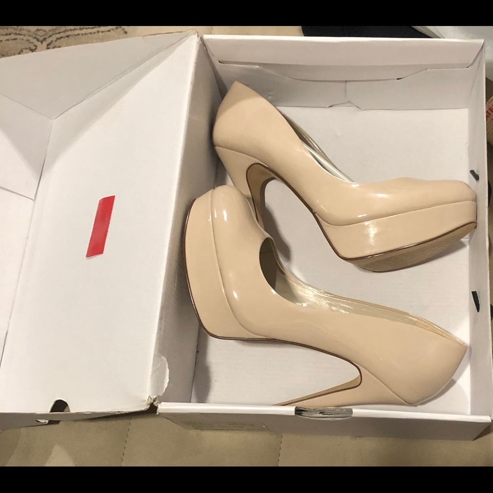 Aldo Platform Heels - Nude 5” Heel